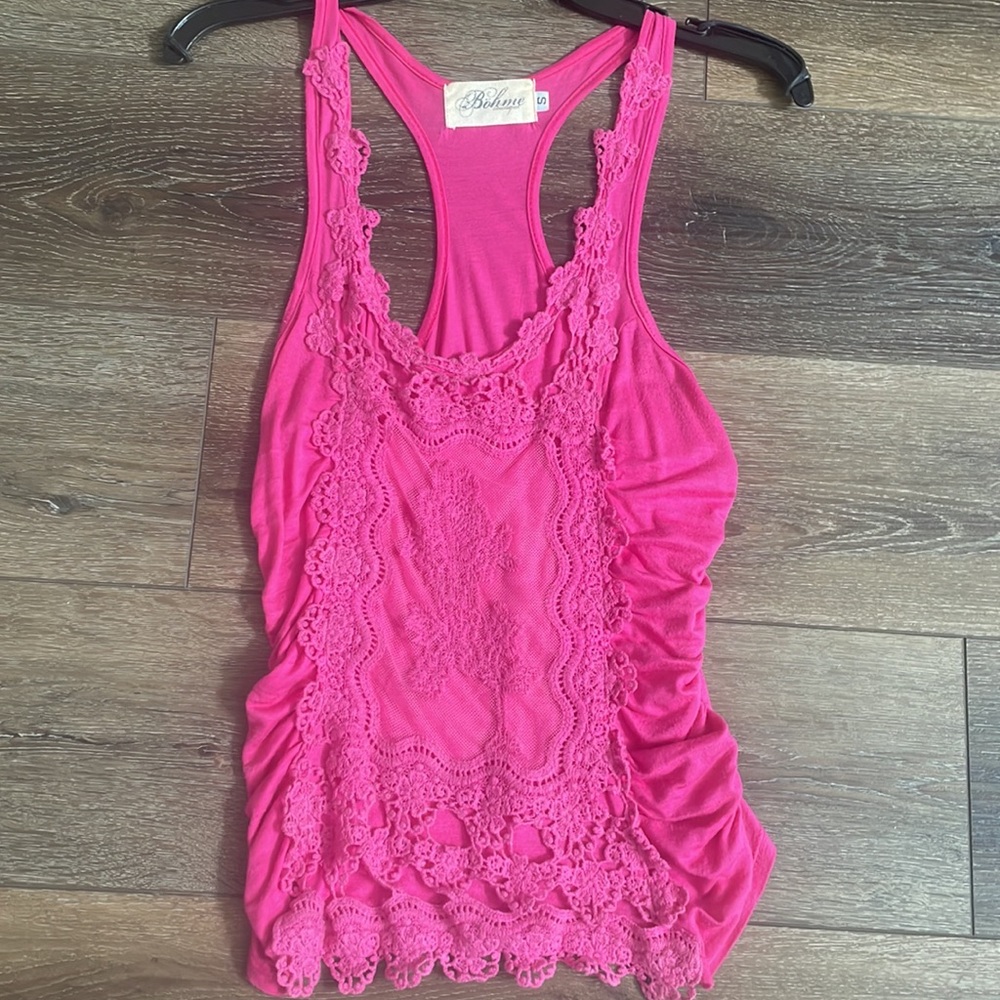 Bohme Lace Racer Back Tank